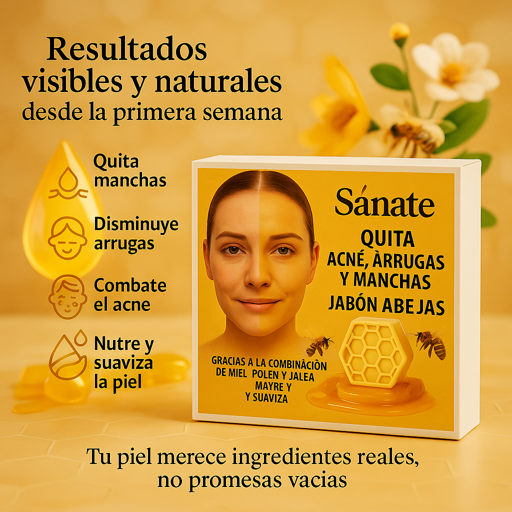 x3 Jabon Miel - Quita Manchas, Anti Arrugas,Acne (Jalea Real) - 40G