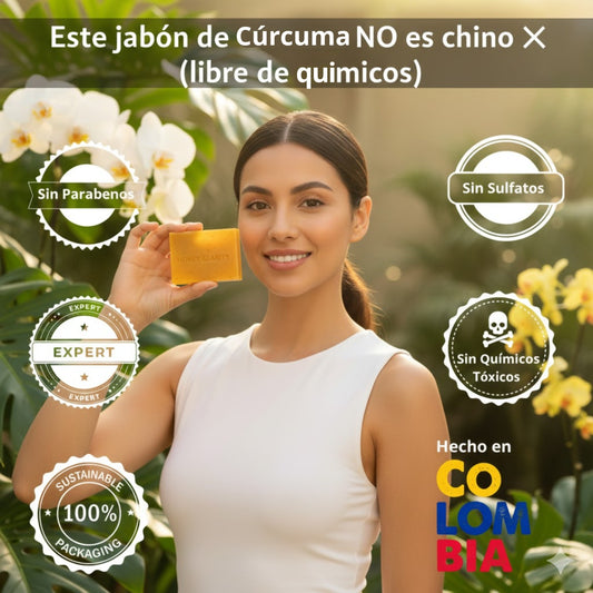 Jabon de Cúrcuma + Acido Kojico Orgánico ¹⁰⁰ᵍ