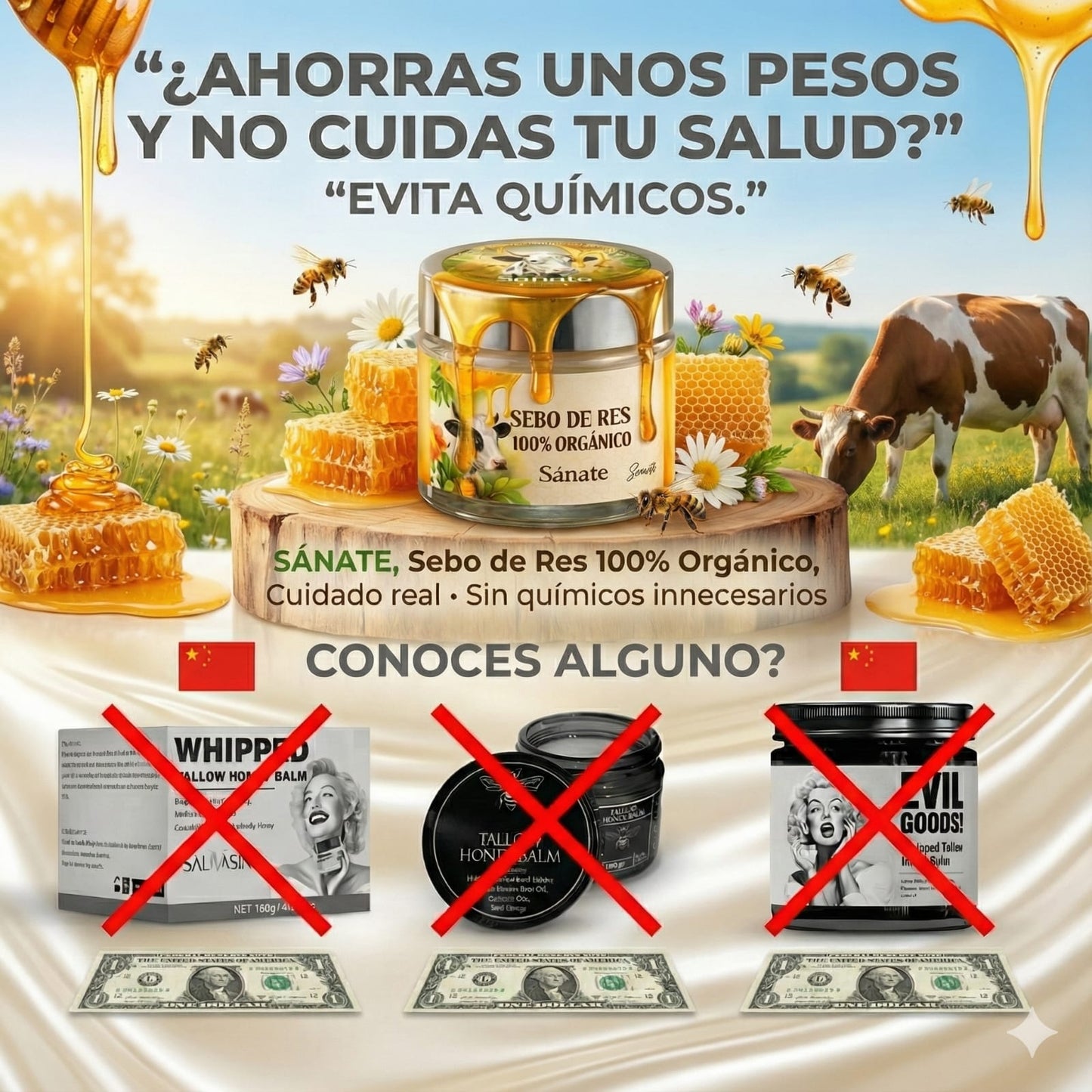 Sebo de Res Grande Artesanal¹⁰⁰ᵍ (ORIGINAL) 🍯🐮